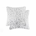 Rlm Distribution Faux Fur Pillow Snow Leopard - 18 x 18 in., 2PK HO3082511